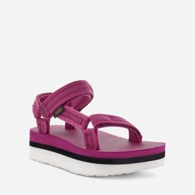 Teva Women's Flatform Universal Mesh Print Sandals Sale NZ (CJQNS-7469)